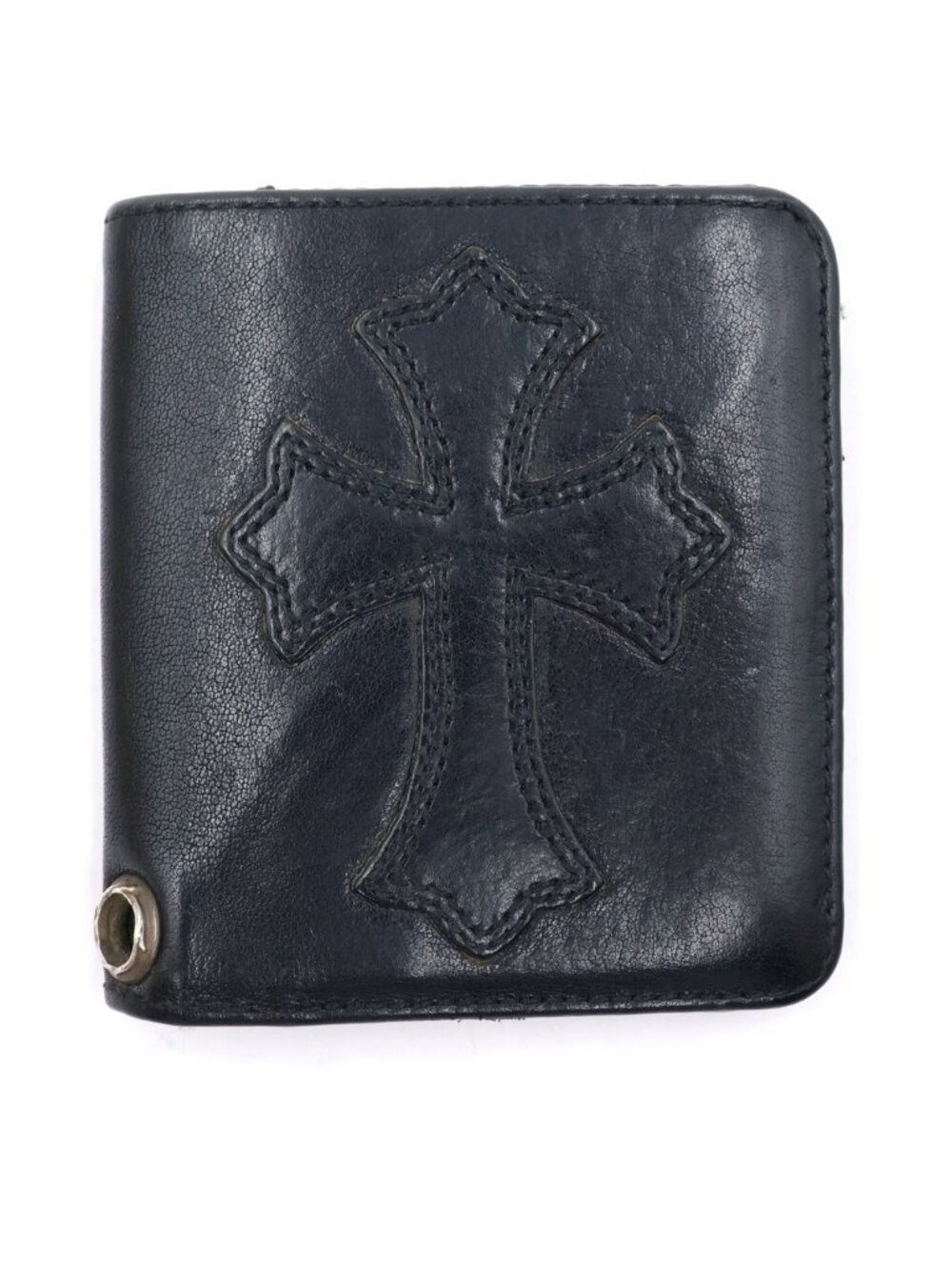 Chrome Hearts DR Digiacomo Leather Wallet with Grommet Black